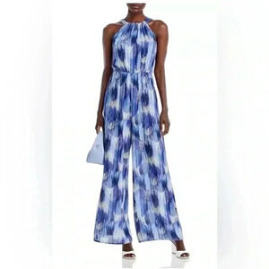 AQUA Tie Back Printed Jumpsuit - 100% Exclusive Bloomingdales - XL - NWT!